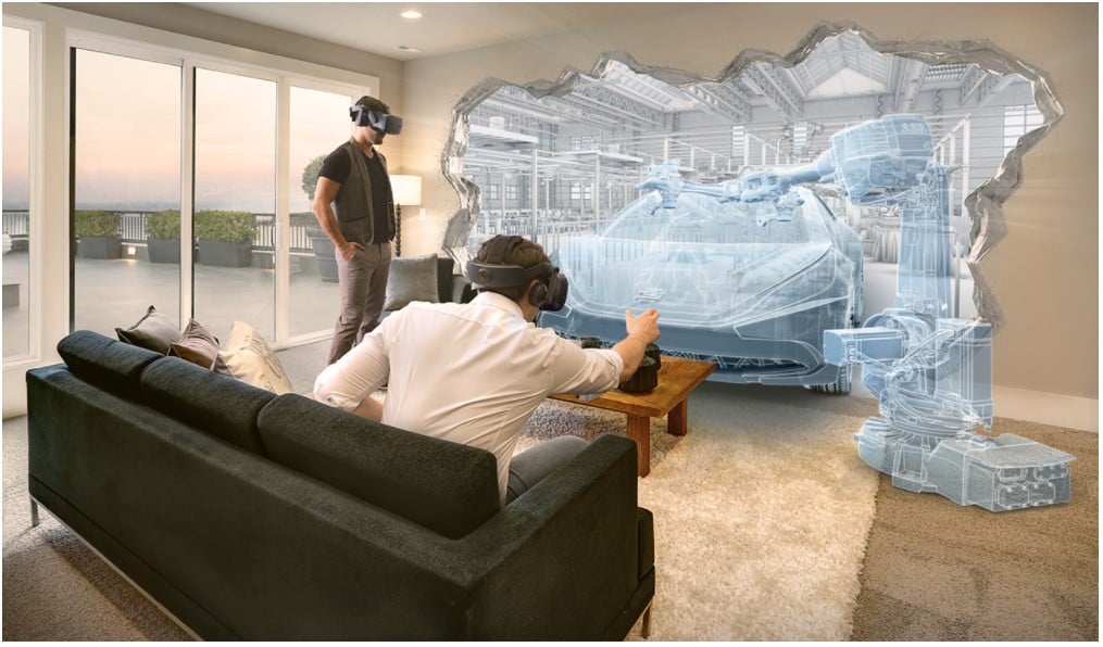 Using AR glasses for safety zones with RoboXR